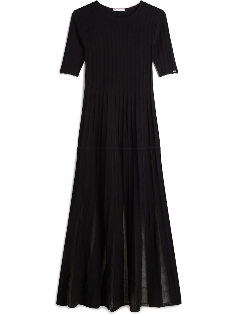 Festive Pleated Maxi Sl Dress