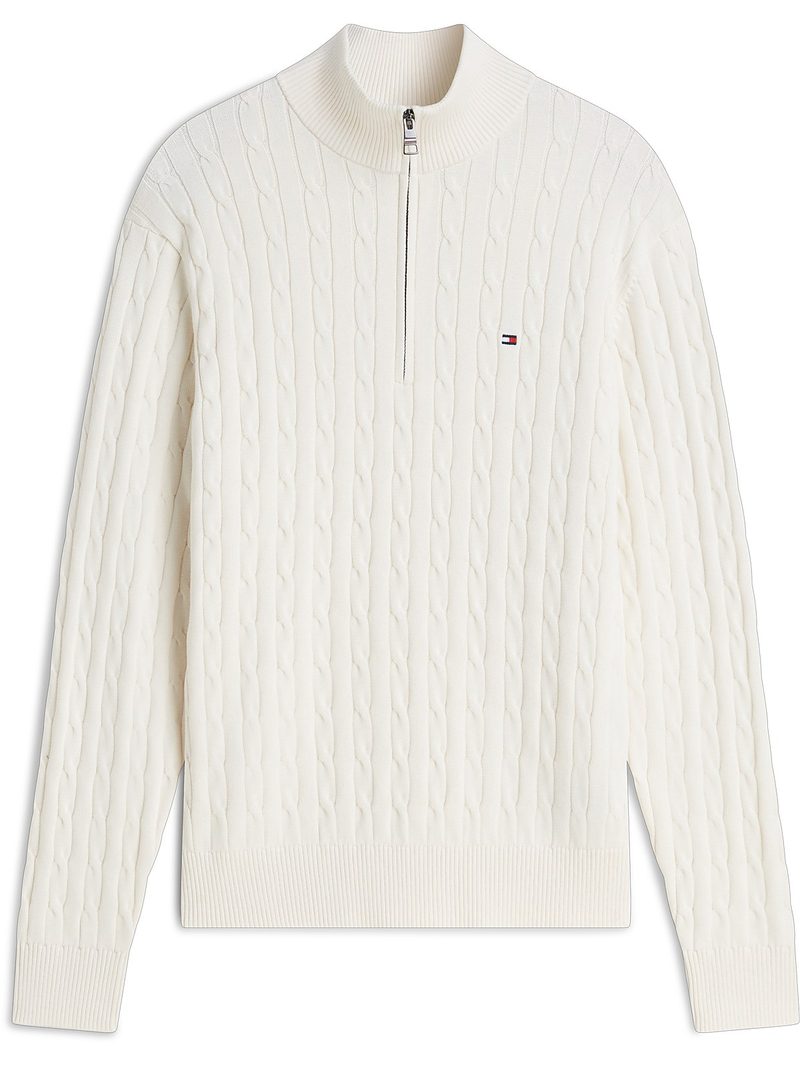 Classic Cotton Cable Zip Mock
