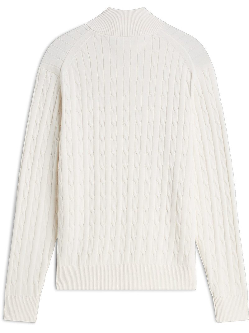 Classic Cotton Cable Zip Mock thumbnail 2