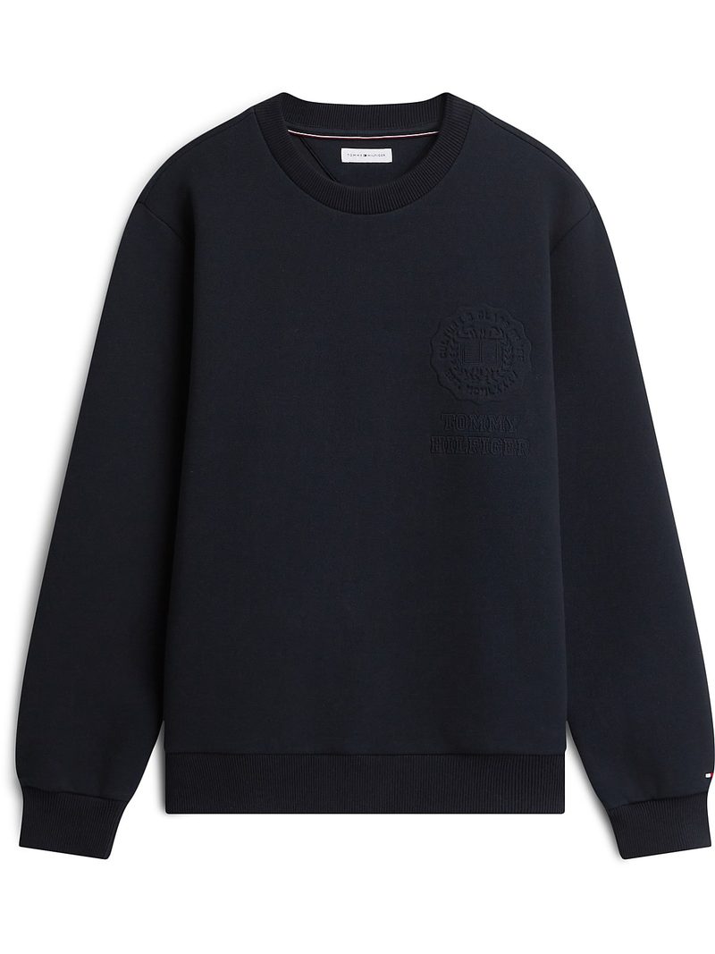 Pique Embossed Cneck Sweatshirt