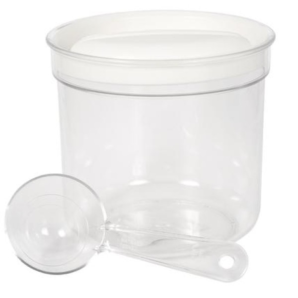 Enë Për Sheqer 1L Me Lugë Transparent
