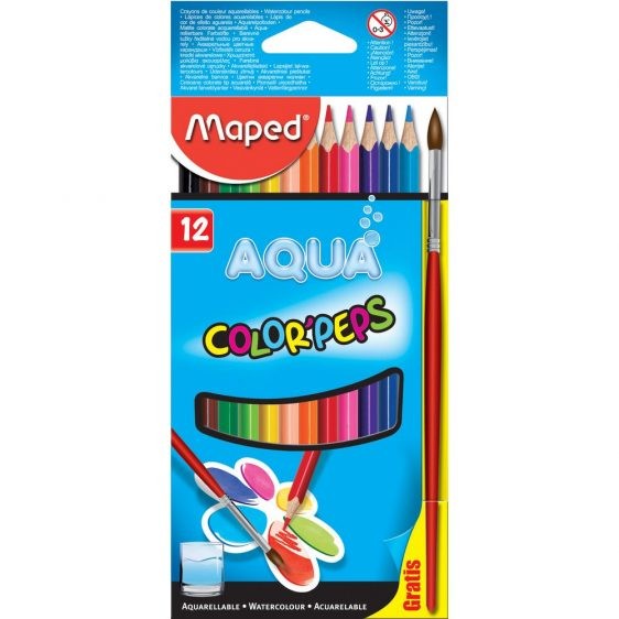 Ngjyra Te Ujit Colour Pencils Color'peps 12/1 + Kist Maped