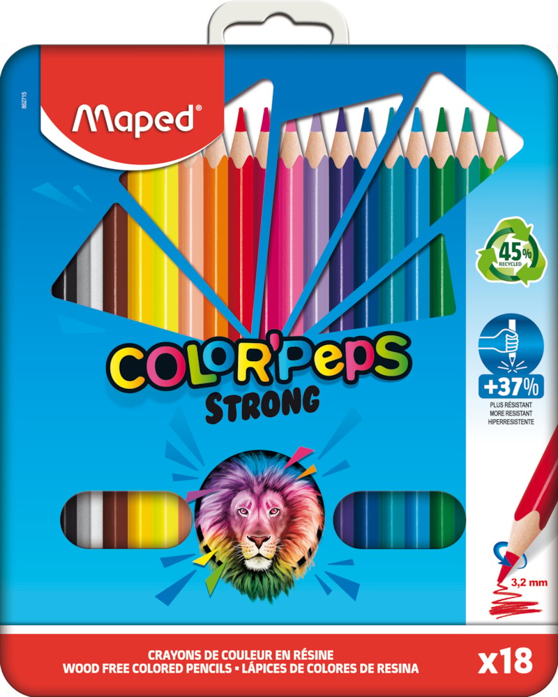 Ngjyra Druri 18/1 Box Metal Maped