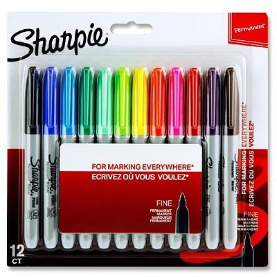 Marker Permanent Sharpie 12/1 Fine Sort