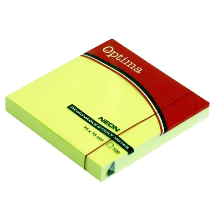 Etikete Vetengjitse 75Mmx75Mm Neon E Verdhe 100/1 22933