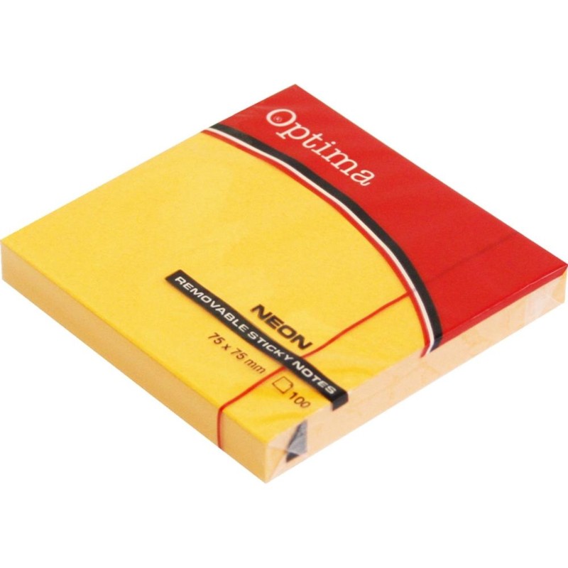 Etikete Vetengjitse 75Mmx75Mm Neon Orange 100/1 22934