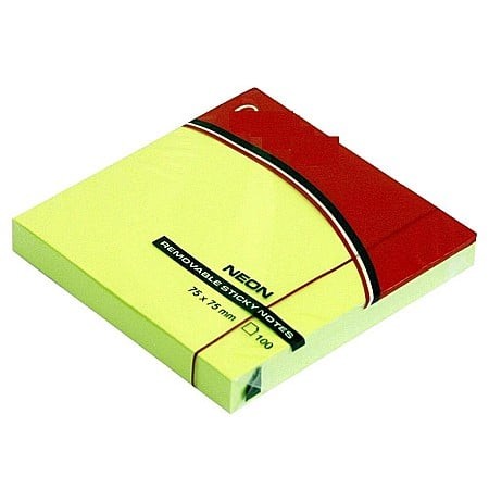 Etikete Vetengjitse 75Mmx75Mm Neon E Gjelber 100/1 22936