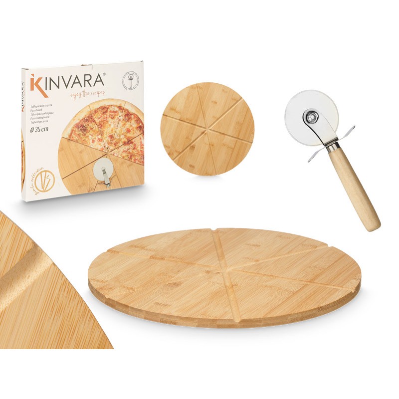 Set Kuzhine Për Picë – Dërrasë + Prerës Metalik