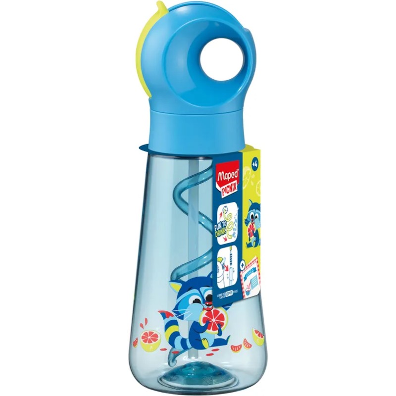Shishe Për Fëmijë Miniz Ecozen 500 Ml – Dizajn Raccoon Maped