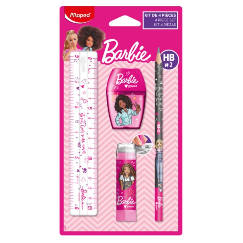 Mini Set Shkollor Barbie – Për Fëmijë, Me Vegla Shkrimi Maped