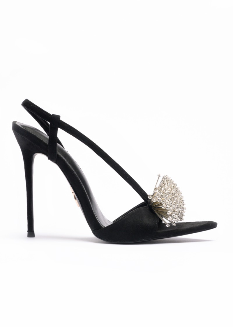 Kita Black & Silver Sandals