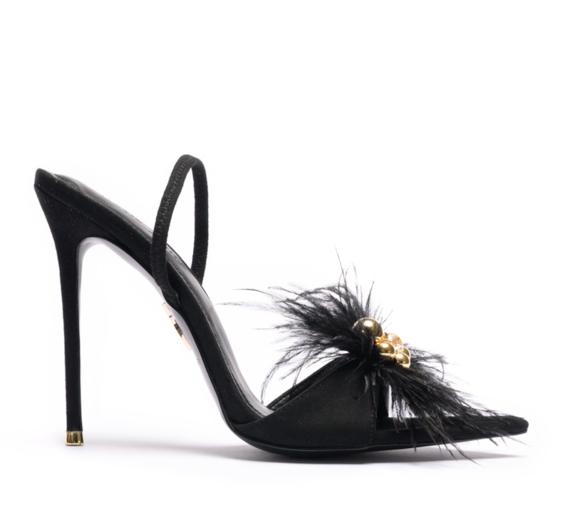 120 Rreze Black Dress Sandals. - Diva Noire