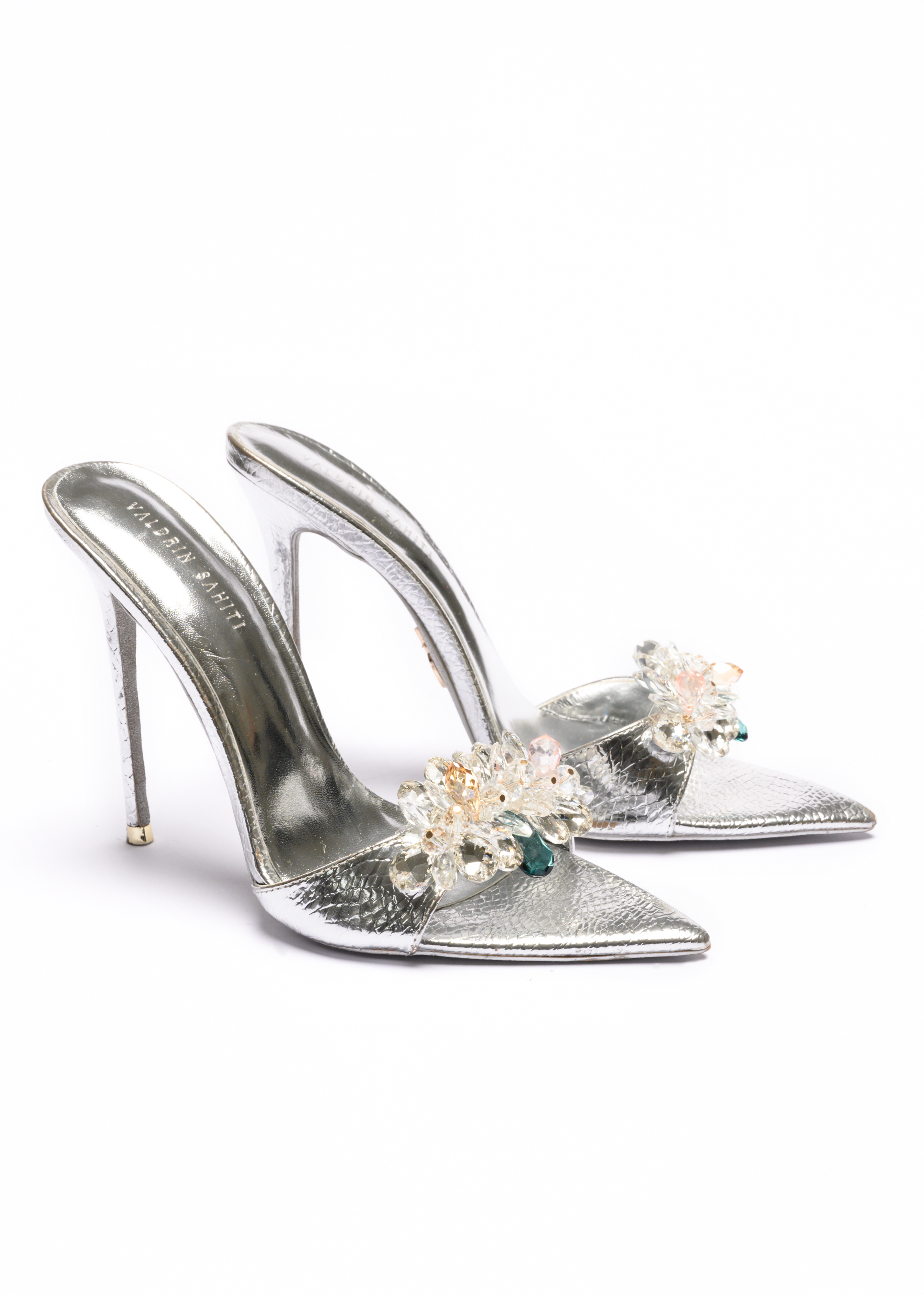 120 Kita Black & Silver Sandals