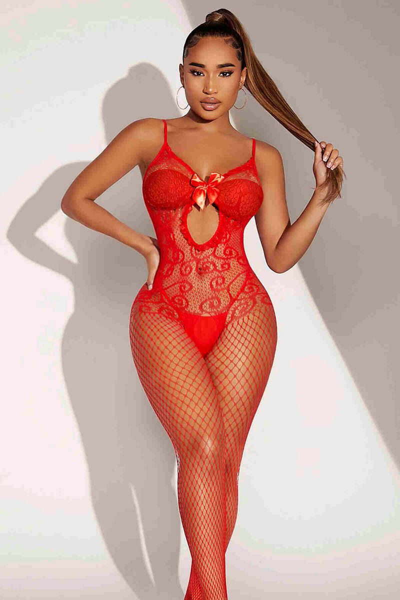 Nu-Ms79501 Red Fishnet