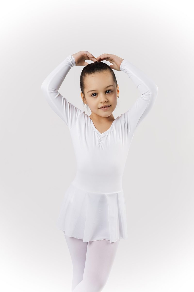 Nu-02 Leotard I Bardhë Me Fund Të Ngjitur