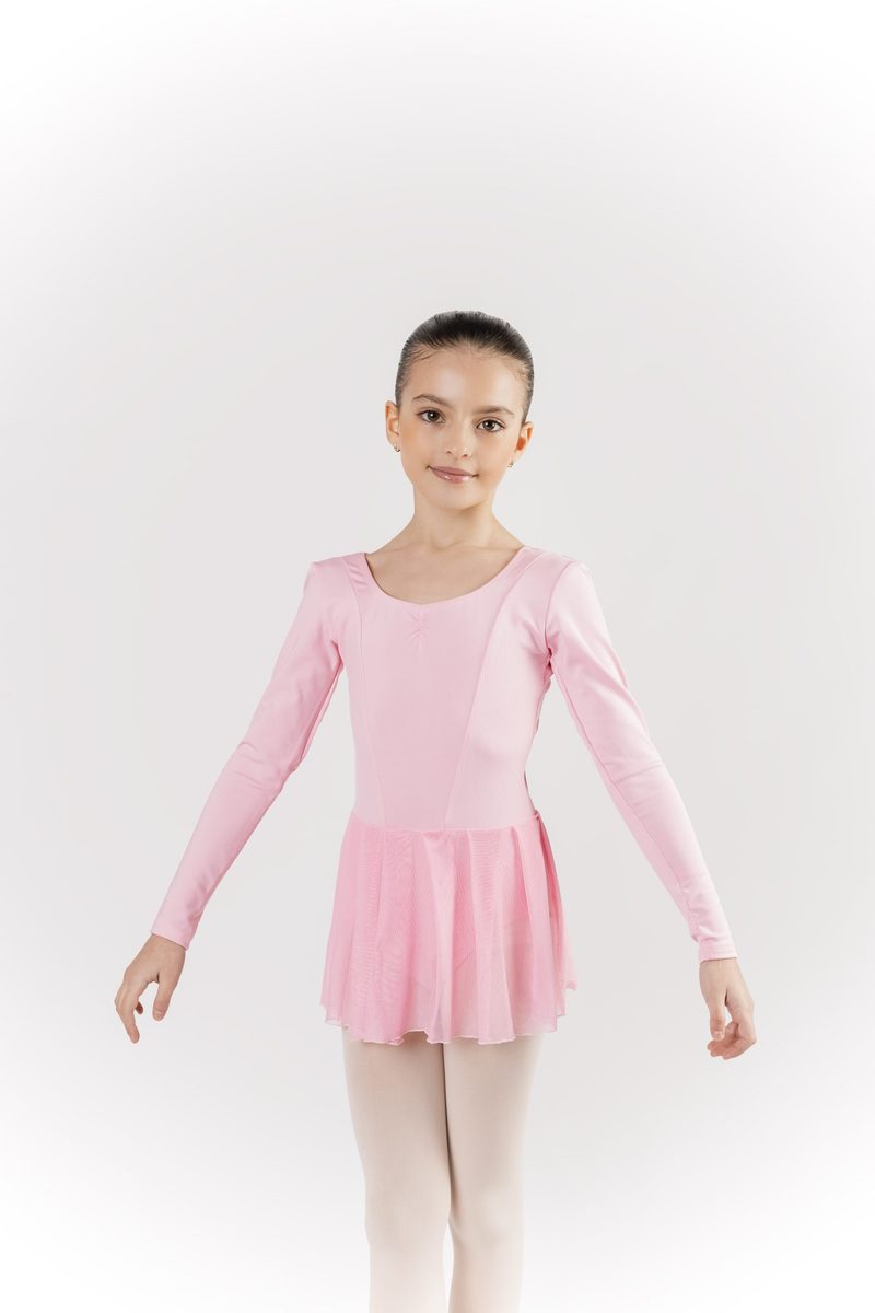 Nu-02 Leotard Rozë Me Fund Të Ngjitur.