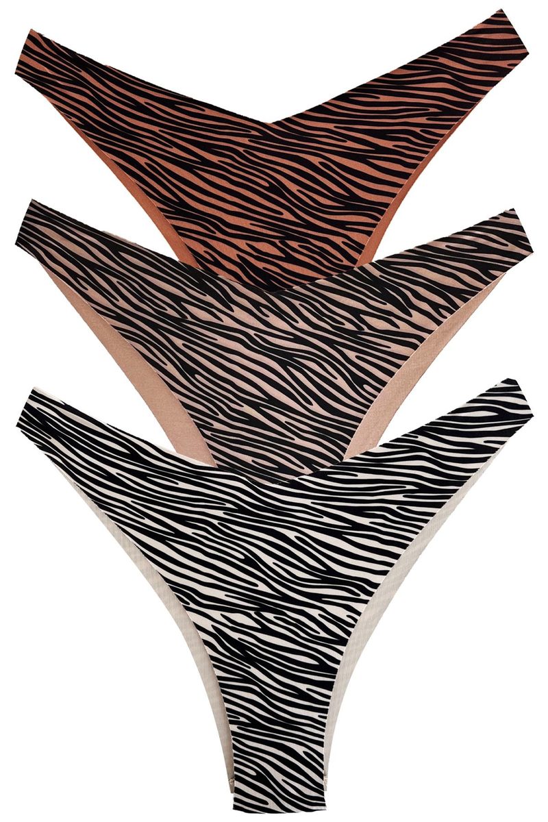 Nu-Tanga Me 3 Pjese Me Print Zebra