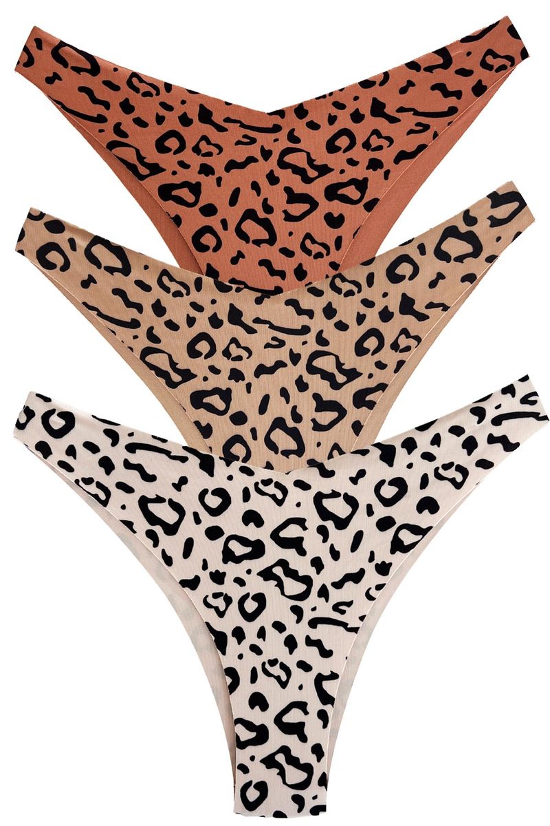 Nu-Tanga Me 3 Pjese Me Print Leopard